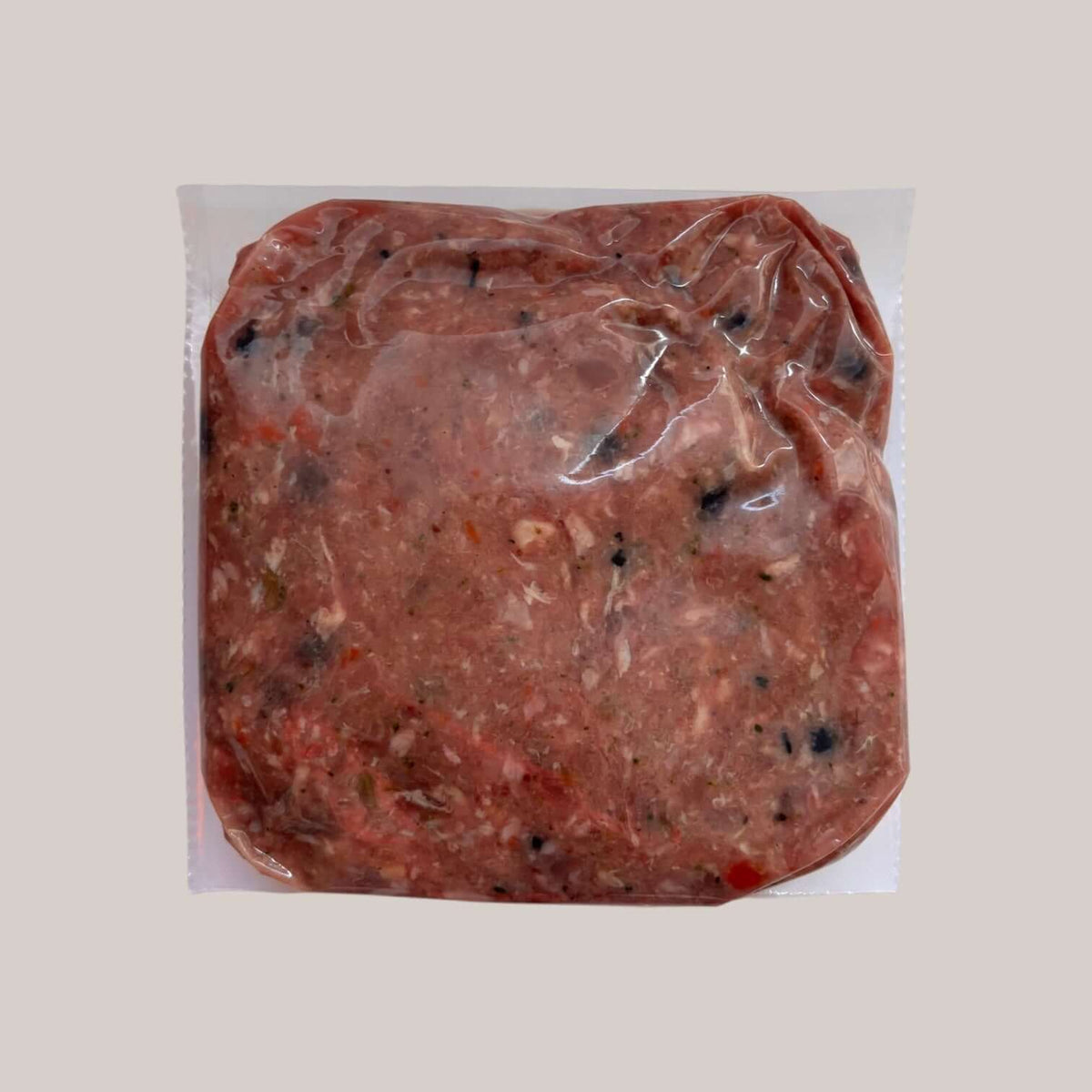 Chicken raw dog food - Pure Blend Chicken packaged in vacuum-sealed bag, ready for serving.