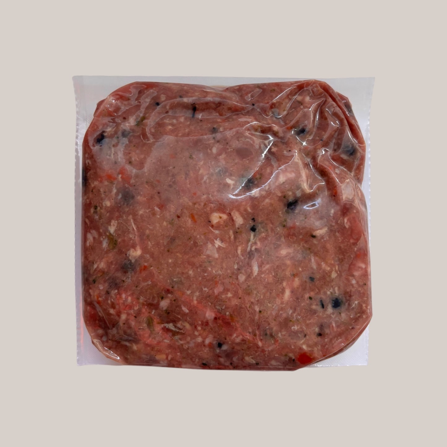 Chicken raw dog food - Pure Blend Chicken packaged in vacuum-sealed bag, ready for serving.