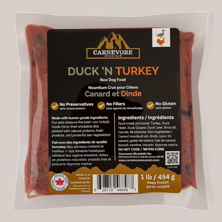 Duck and Turkey Raw Dog Food