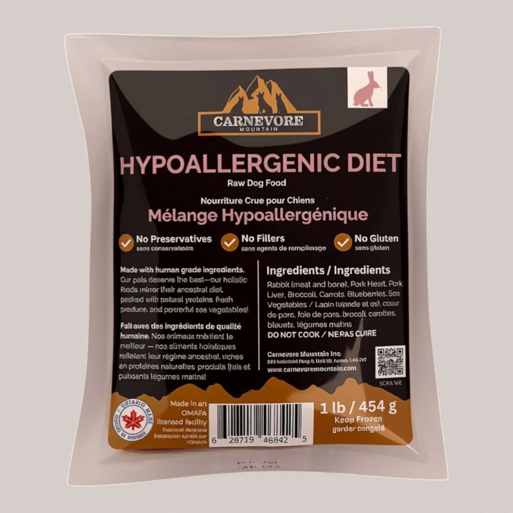 Hypoallergenic Raw Dog Food with Rabbit